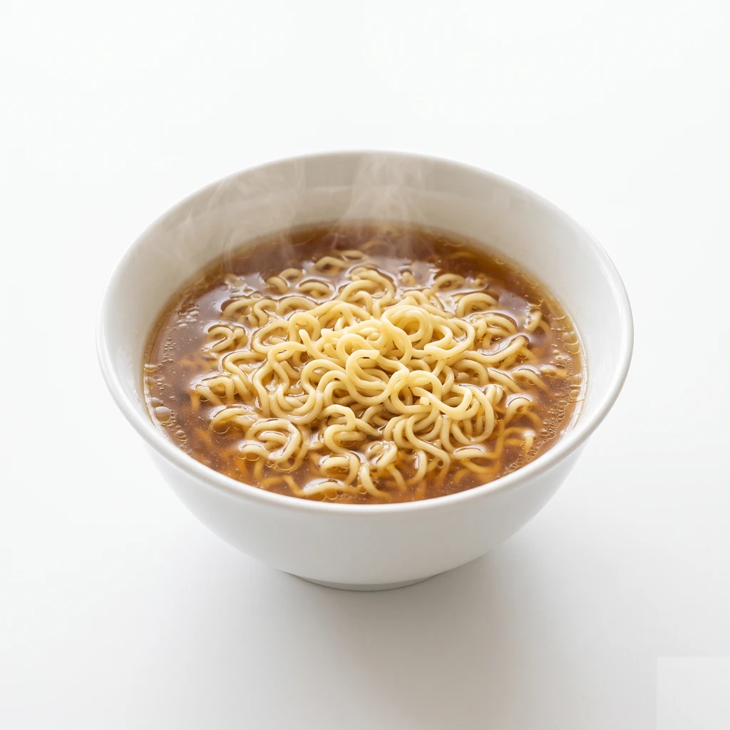 こむぎ [即席めん類] 即席中華めん 油揚げ 調理後全体 (添付調味料等を含むもの)の写真