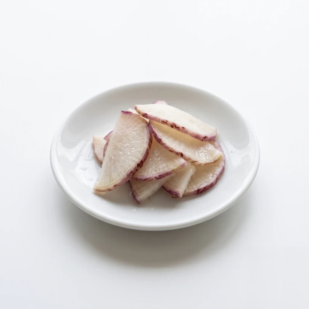 かぶ 漬物 塩漬 根 皮つきの写真