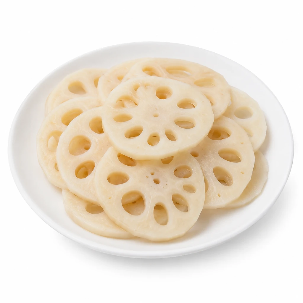 れんこん 根茎 ゆでの写真