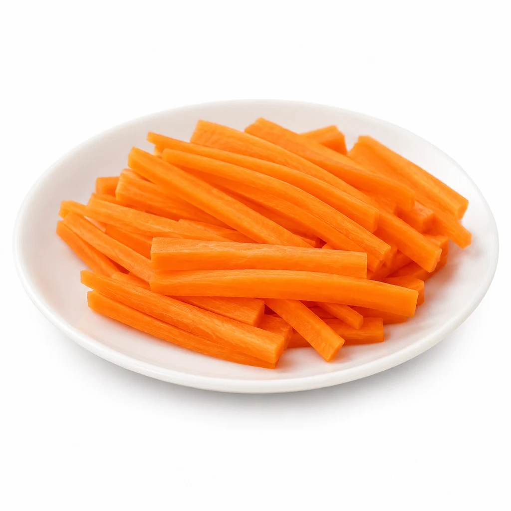 (にんじん類) にんじん 根 皮なし カット 常法洗浄の写真