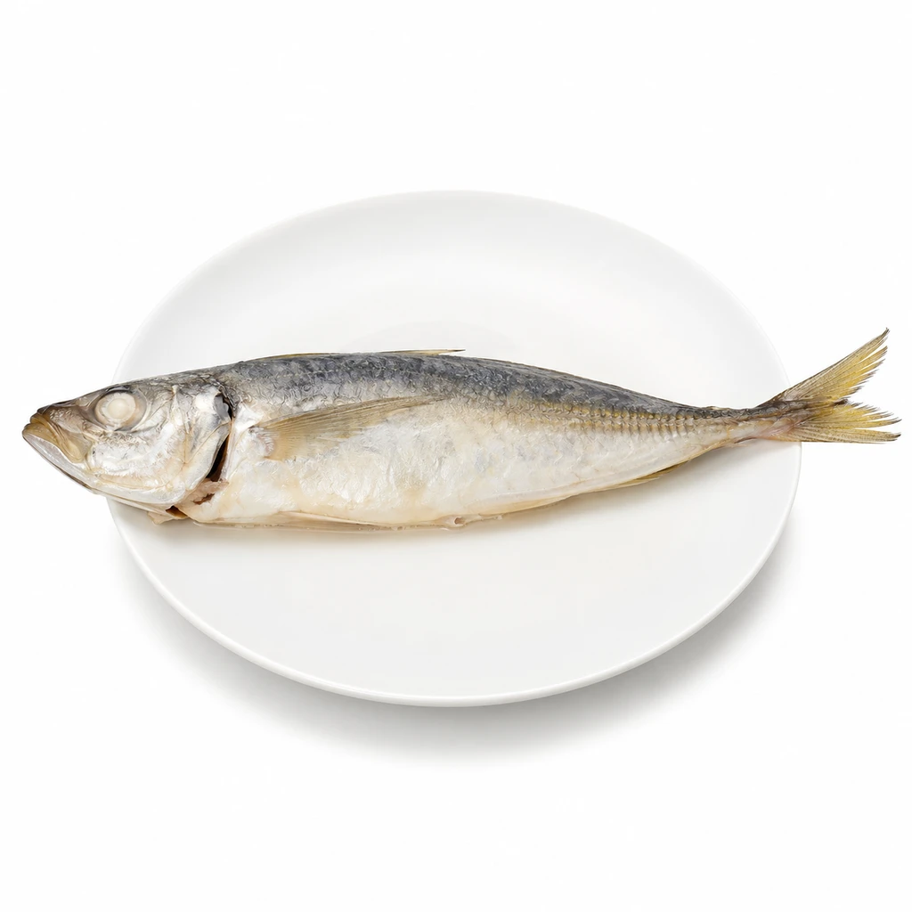 <魚類> (あじ類) まあじ 皮つき 水煮の写真