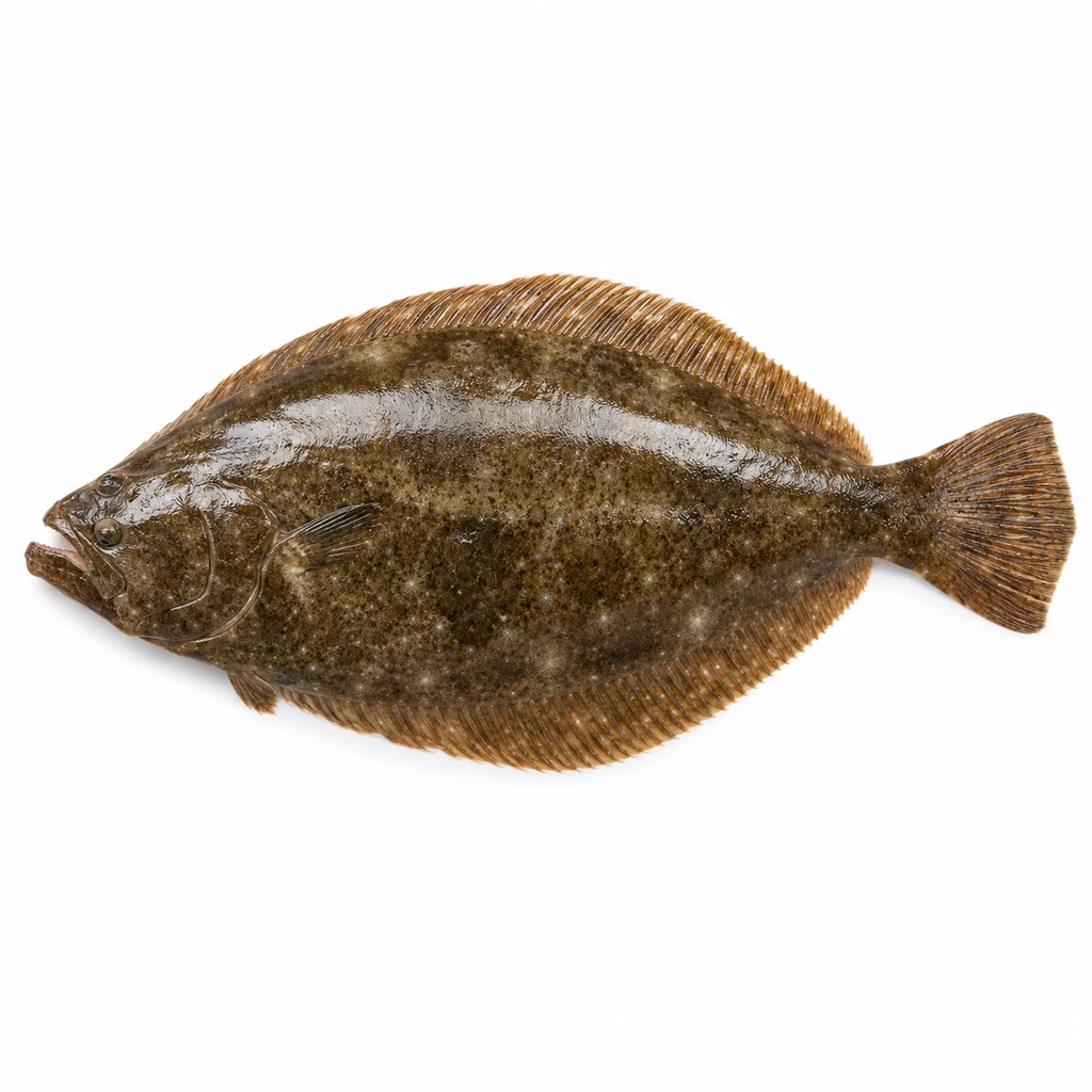 <魚類> ひらめ 天然 生の写真