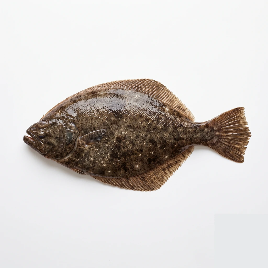 <魚類> ひらめ 養殖 皮つき 生の写真