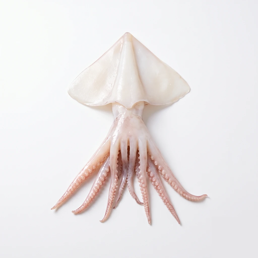 <いか・たこ類> (いか類) するめいか 耳・足 生の写真