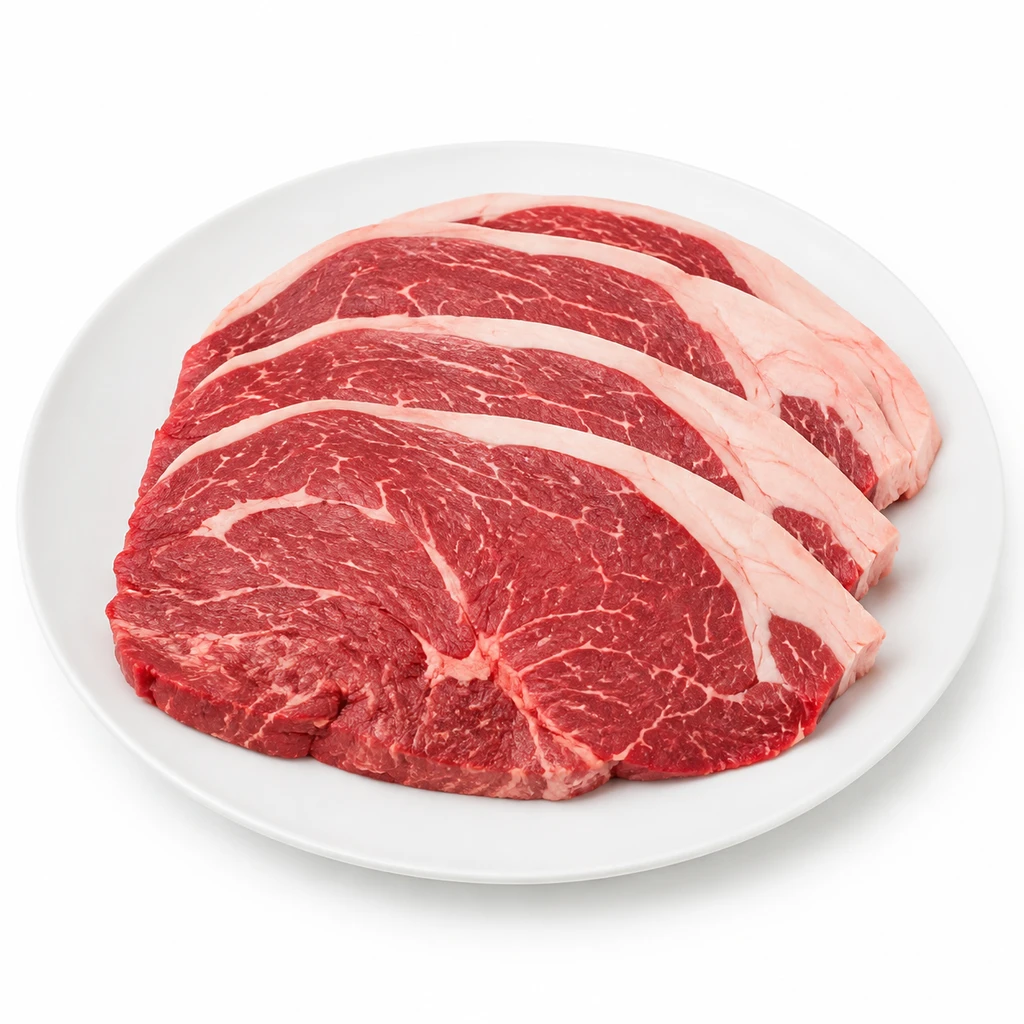 <畜肉類> うし [乳用肥育牛肉] かたロース 脂身つき 生の写真