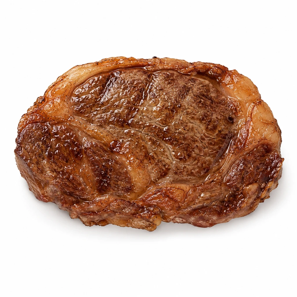 <畜肉類> うし [乳用肥育牛肉] リブロース 脂身つき 焼きの写真