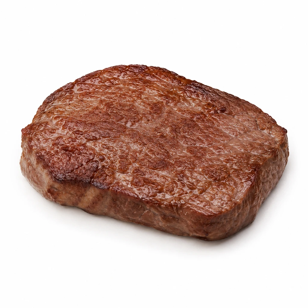 <畜肉類> うし [乳用肥育牛肉] もも 皮下脂肪なし 焼きの写真
