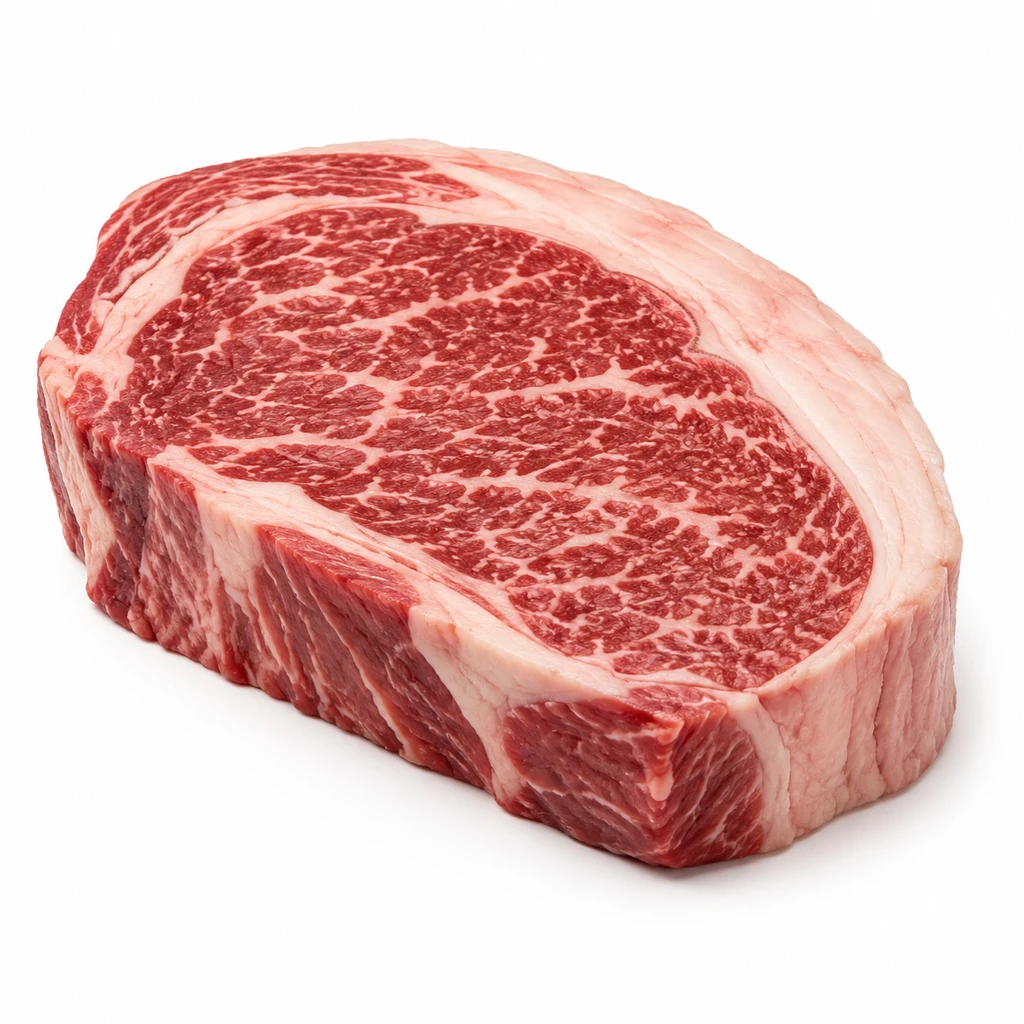 <畜肉類> うし [輸入牛肉] リブロース 脂身つき 生の写真