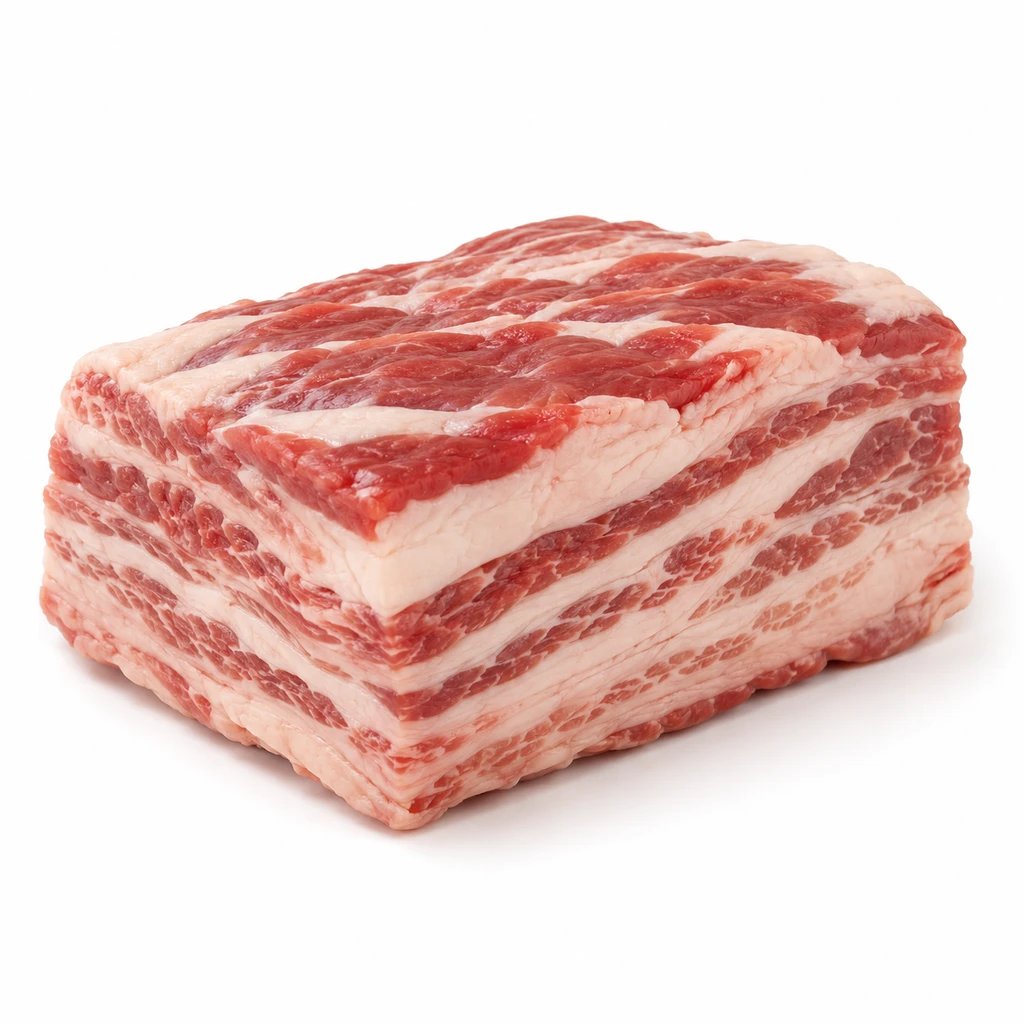 <畜肉類> うし [輸入牛肉] ばら 脂身つき 生の写真