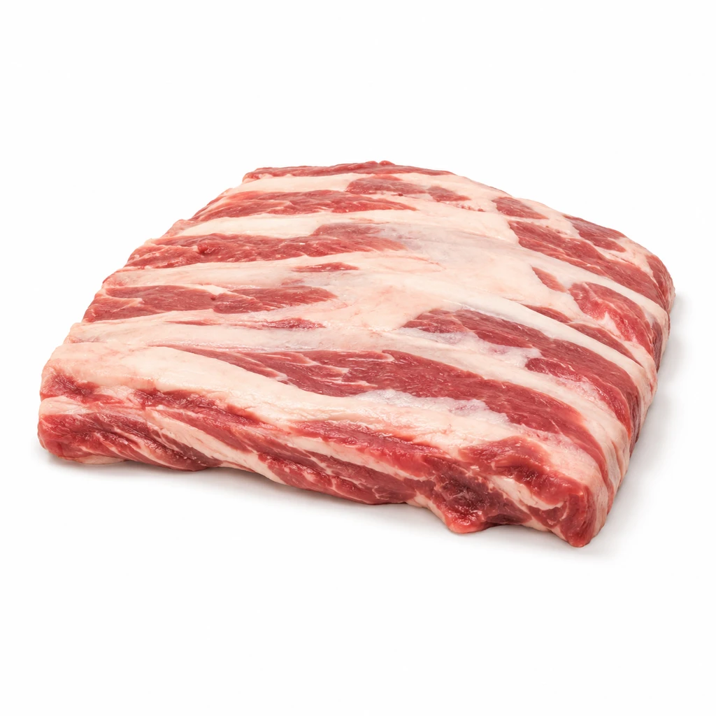 <畜肉類> うし [子牛肉] ばら 皮下脂肪なし 生の写真