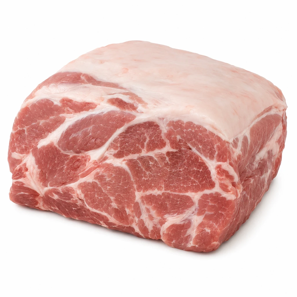 <畜肉類> ぶた [大型種肉] かた 脂身つき 生の写真