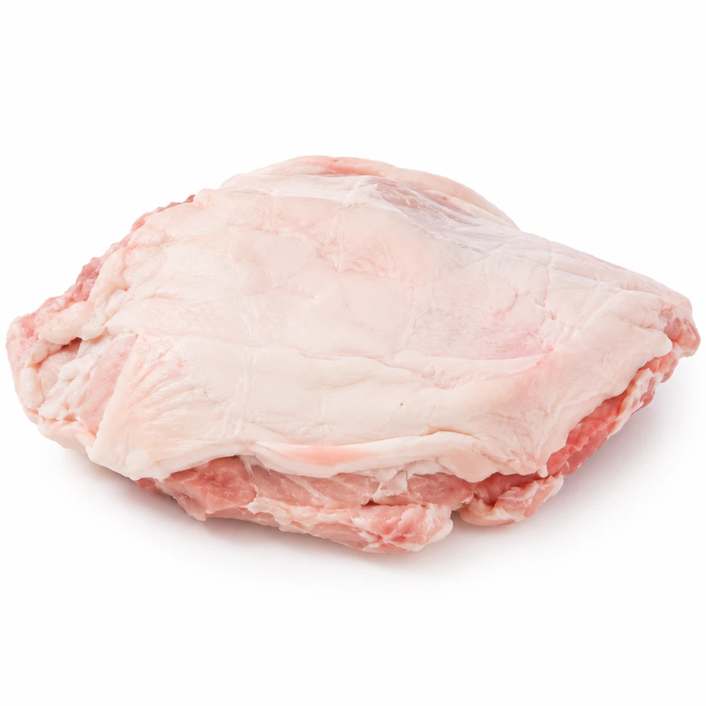 <畜肉類> ぶた [大型種肉] そともも 脂身 生の写真