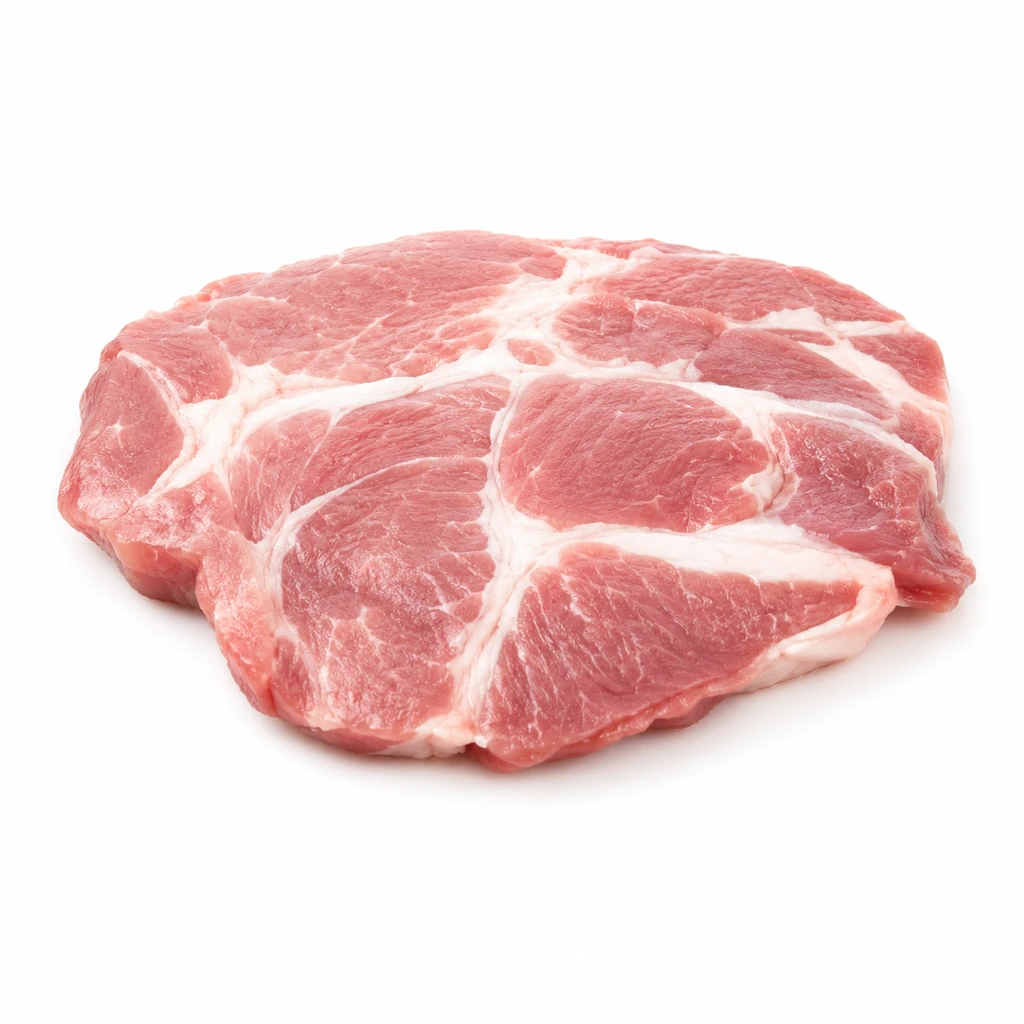 <畜肉類> ぶた [中型種肉] かた 皮下脂肪なし 生の写真