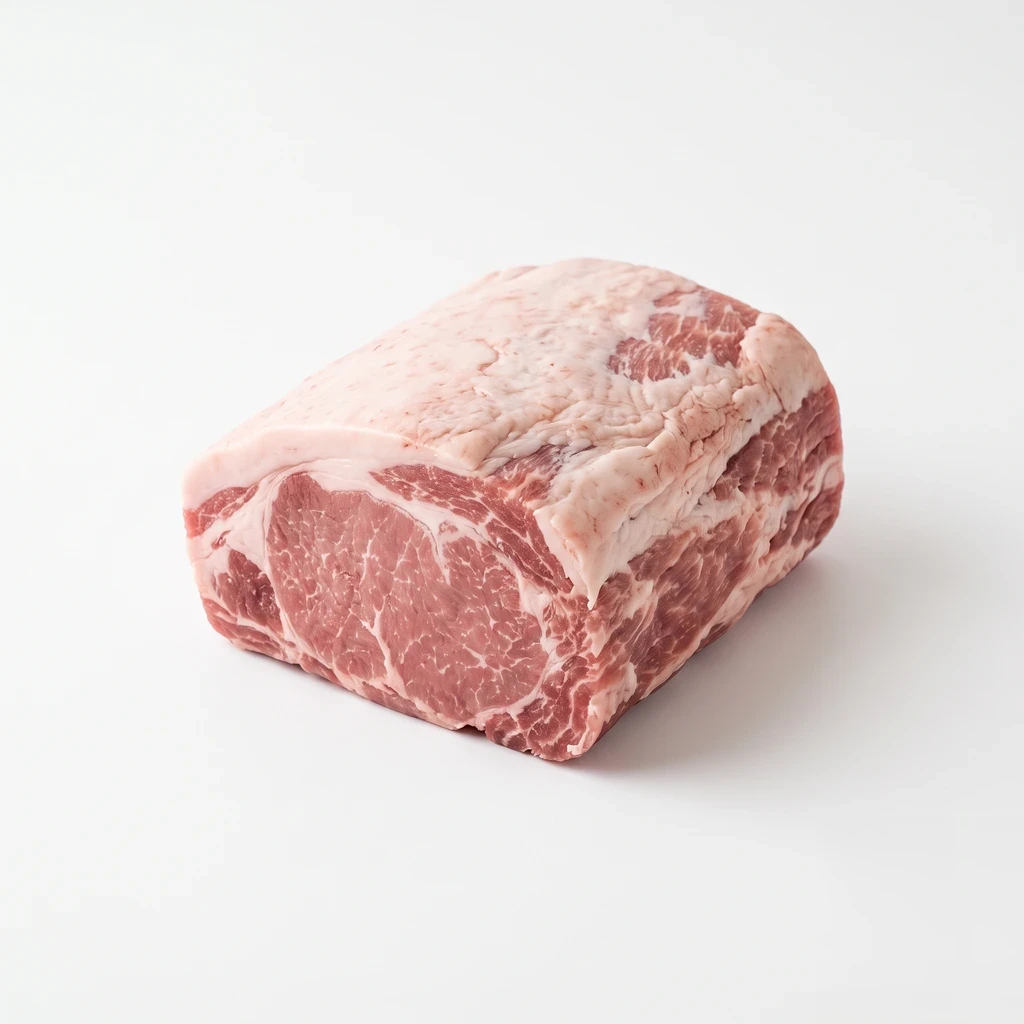 <畜肉類> ぶた [中型種肉] かたロース 脂身つき 生の写真