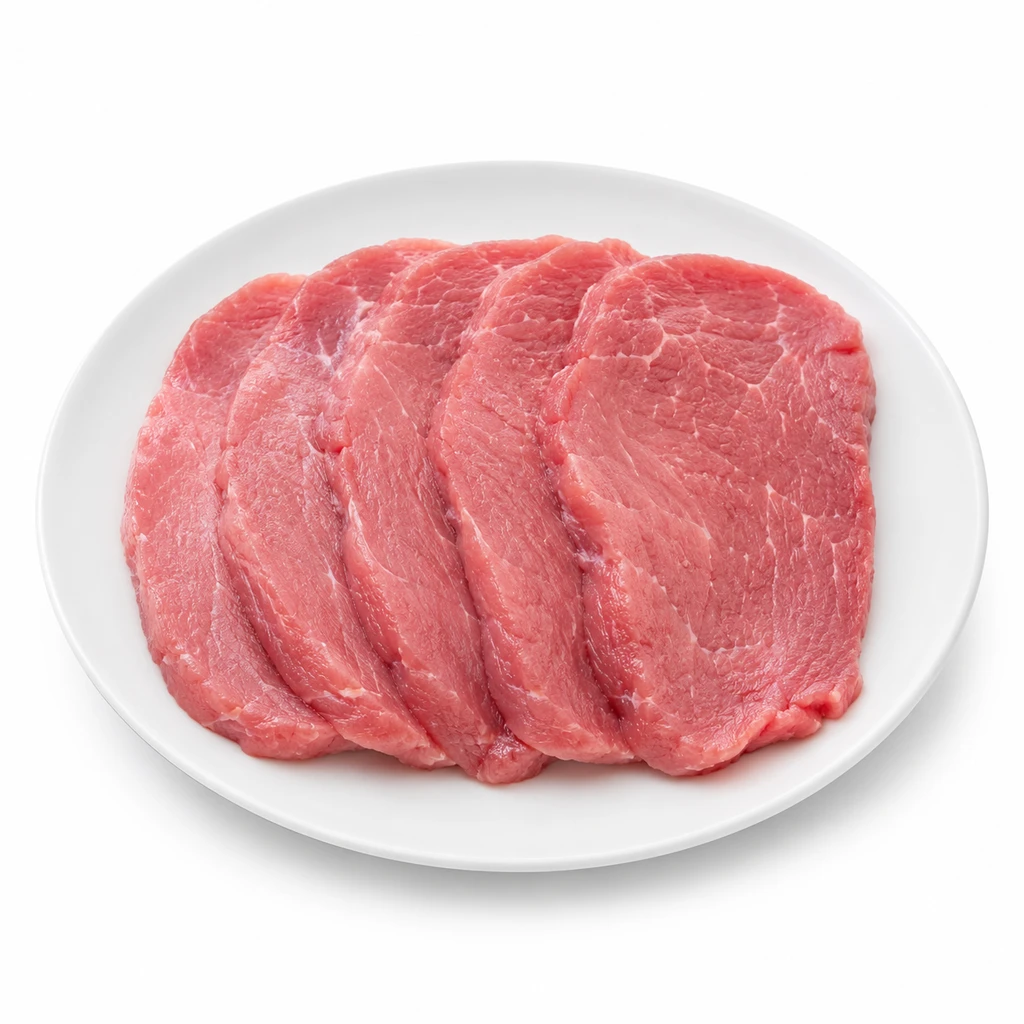 <畜肉類> ぶた [中型種肉] かたロース 赤肉 生の写真
