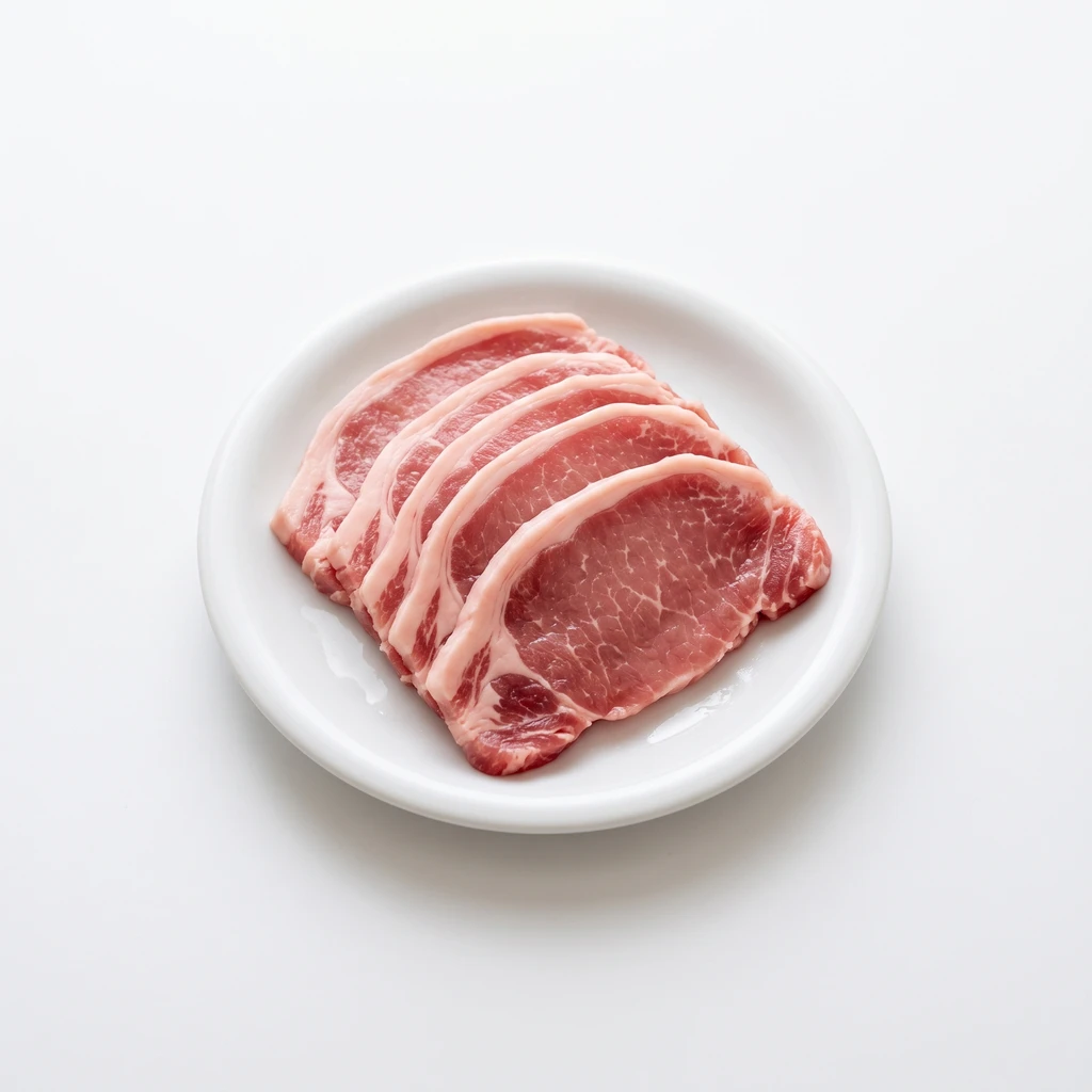 <畜肉類> ぶた [中型種肉] ロース 皮下脂肪なし 生の写真
