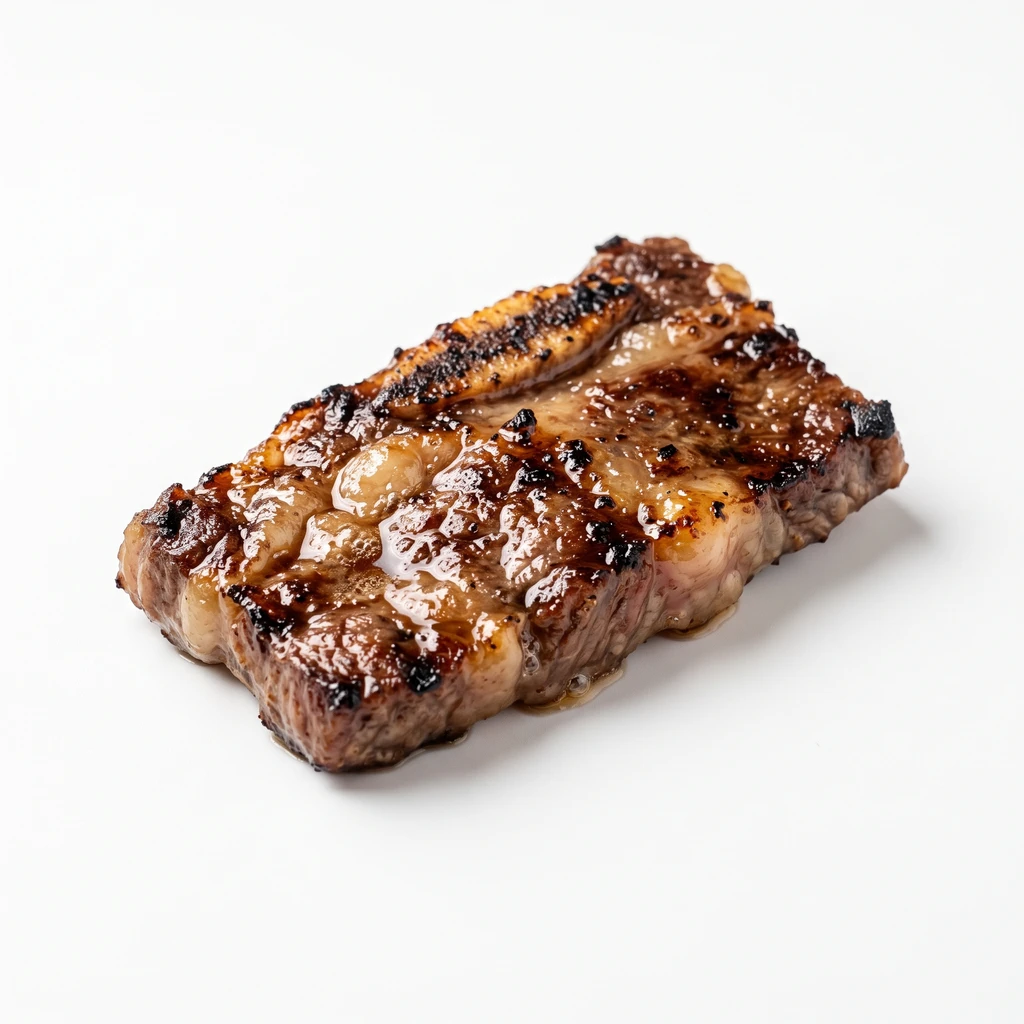 <畜肉類> うし [乳用肥育牛肉] ばら 脂身つき 焼きの写真