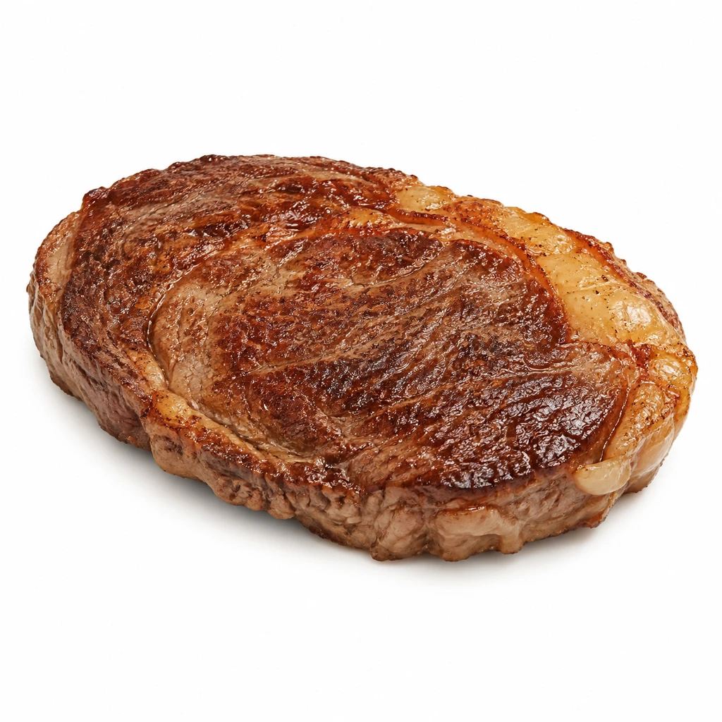 <畜肉類> うし [交雑牛肉] リブロース 脂身つき 焼きの写真