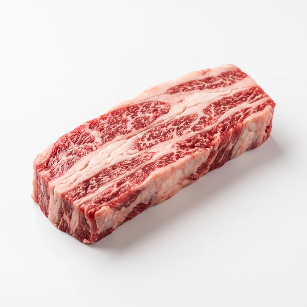 <畜肉類> うし [交雑牛肉] ばら 脂身つき 生の写真