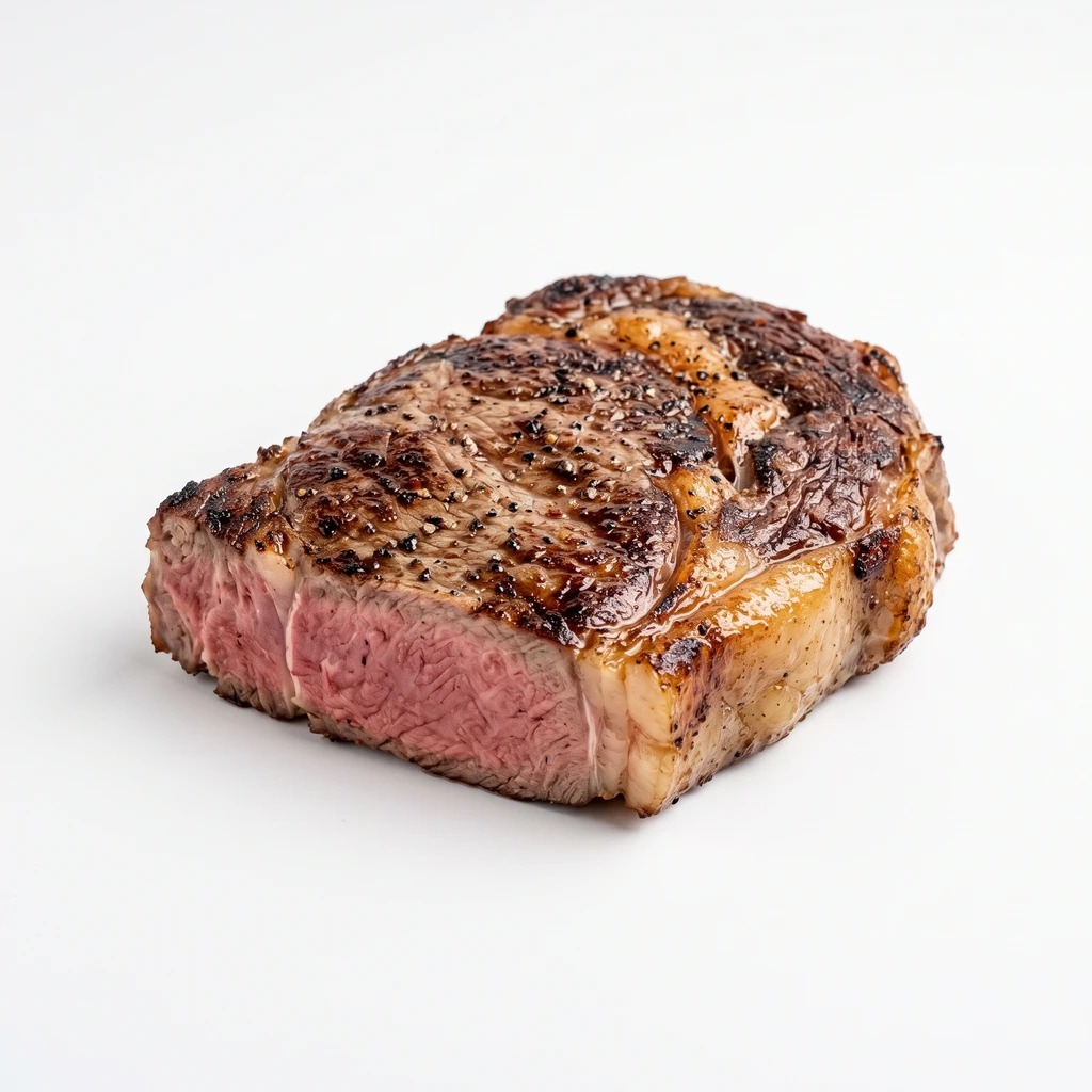 <畜肉類> うし [輸入牛肉] リブロース 脂身つき 焼きの写真