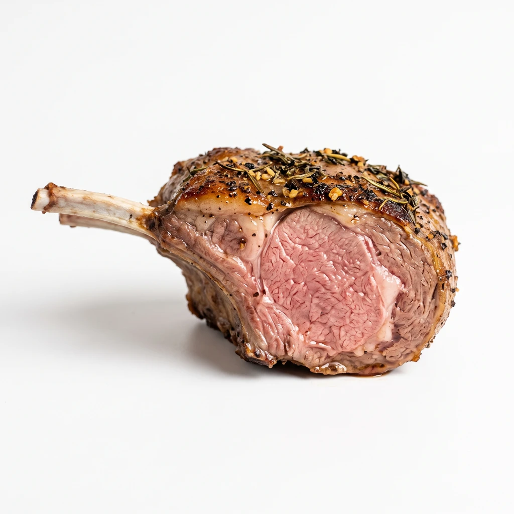 <畜肉類> めんよう [ラム] ロース 脂身つき 焼きの写真