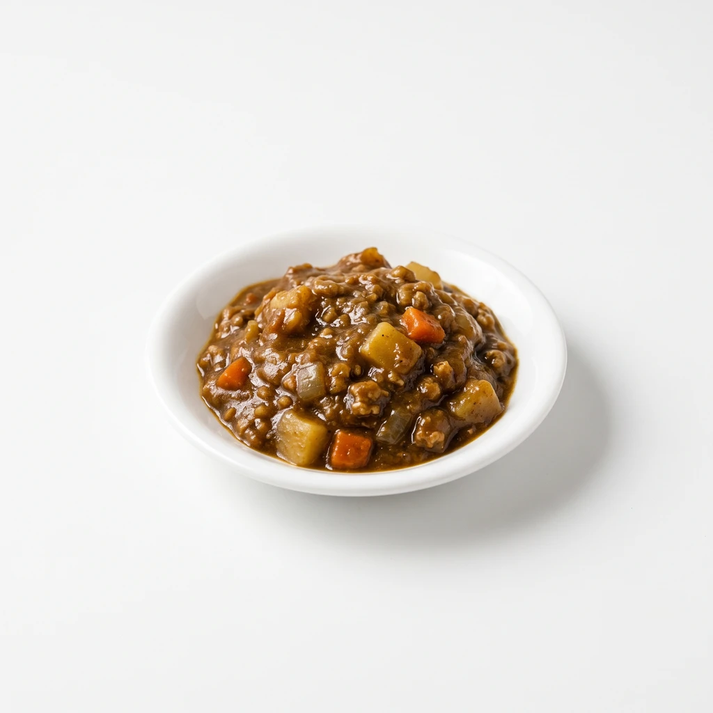 <菓子パン類> カレーパン 具のみの写真