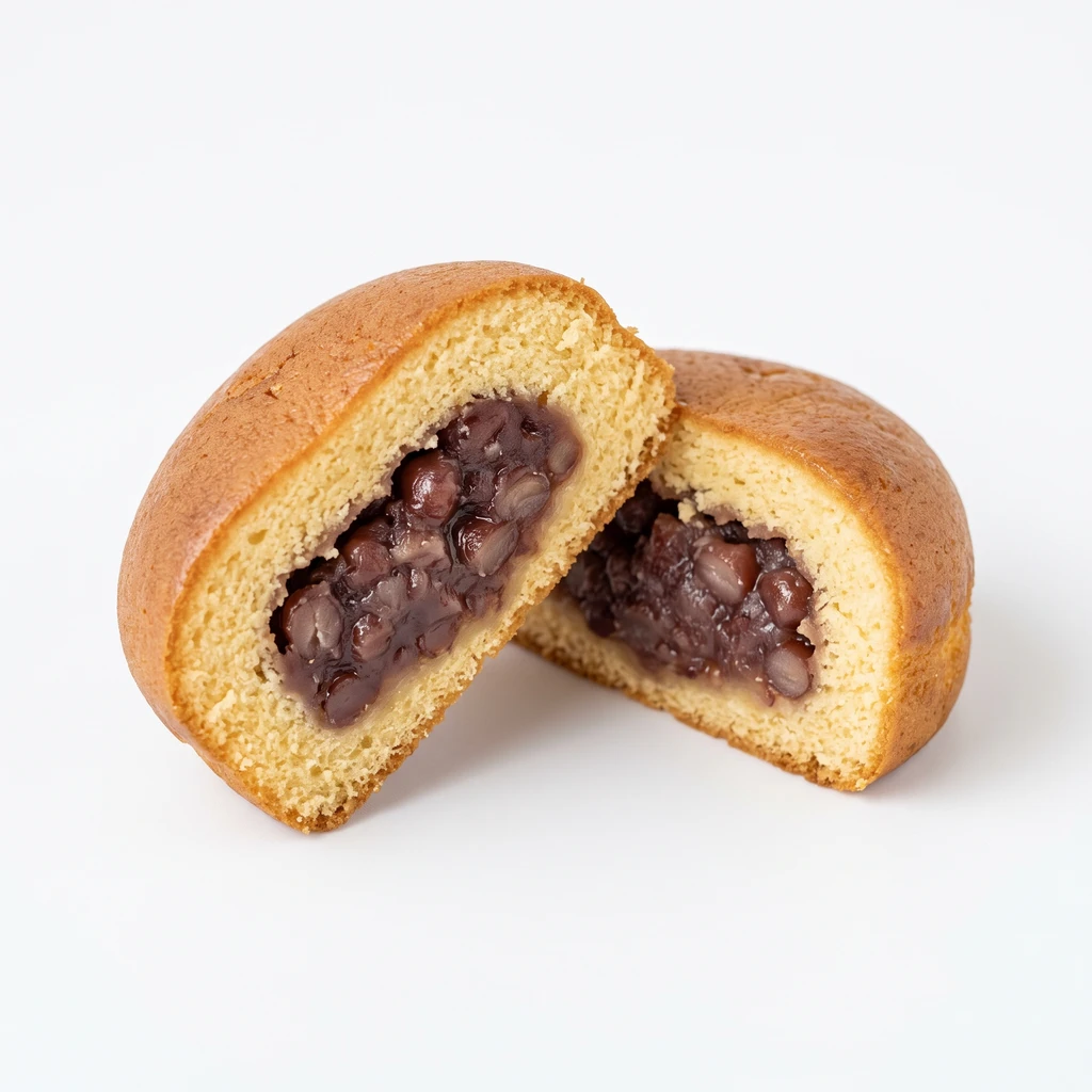 <和生菓子・和半生菓子類> まんじゅう カステラまんじゅう つぶしあん入りの写真