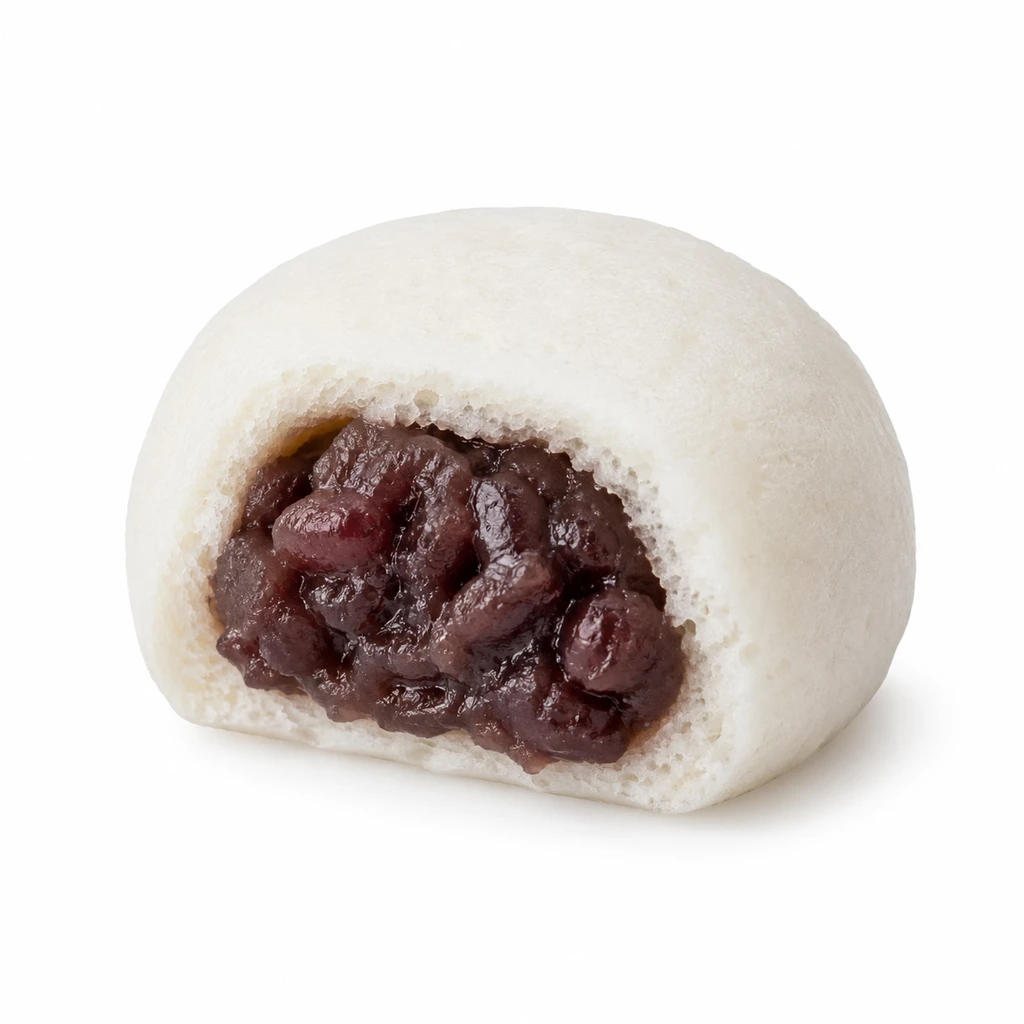 <和生菓子・和半生菓子類> まんじゅう かるかんまんじゅう つぶしあん入りの写真