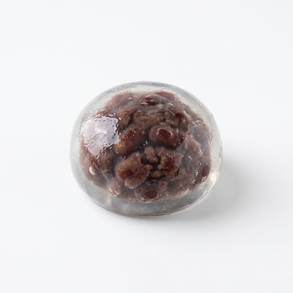 <和生菓子・和半生菓子類> まんじゅう くずまんじゅう つぶしあん入りの写真