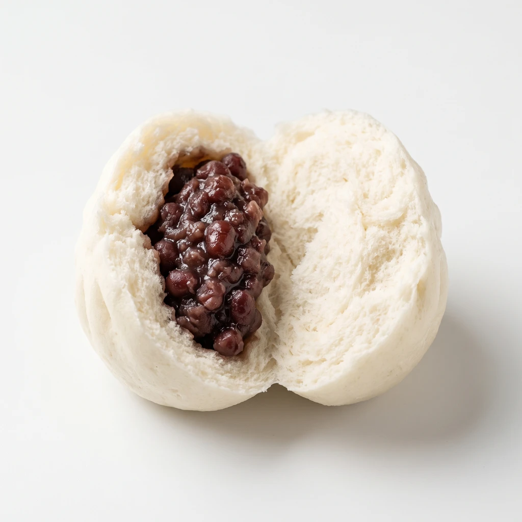 <和生菓子・和半生菓子類> まんじゅう 中華まんじゅう あんまん つぶしあん入りの写真